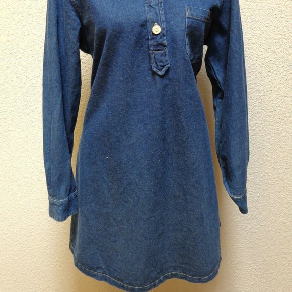 VINTAGE DENIM SHIRT DRESS PM - Picture 6 of 8